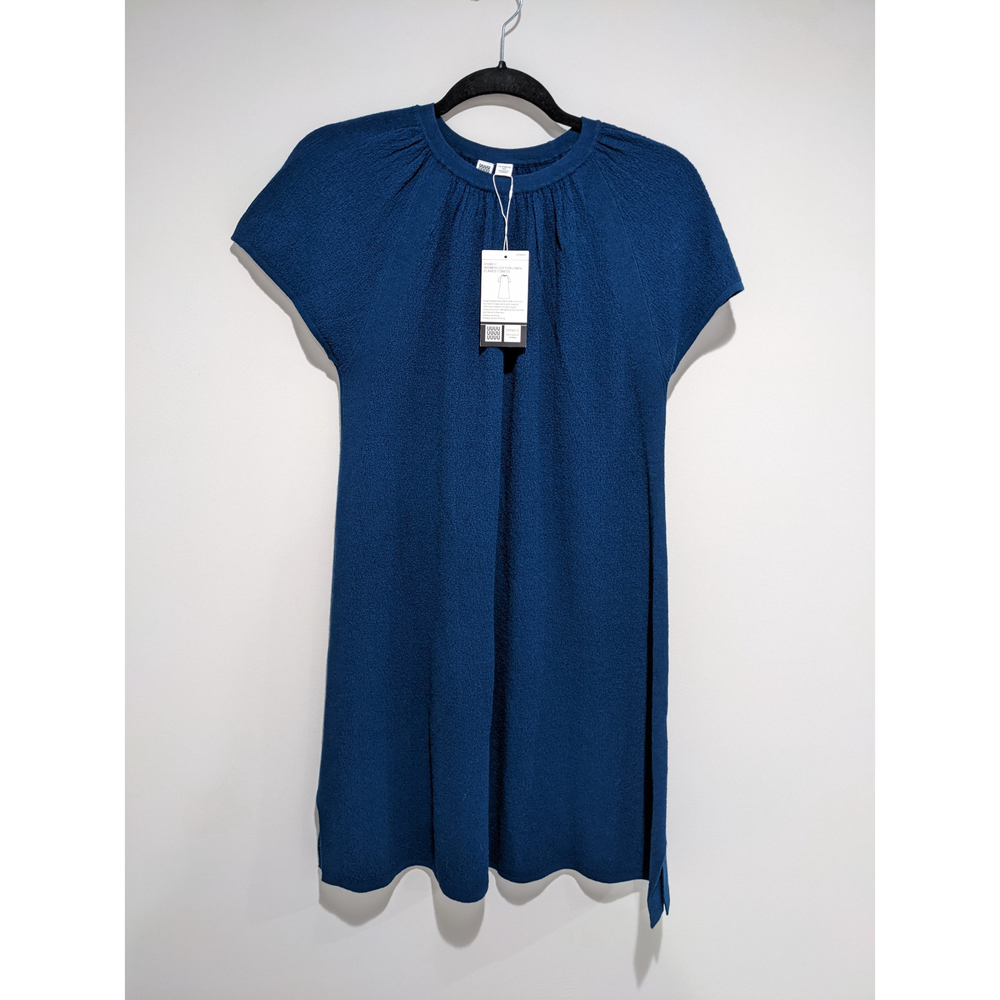 NWT Uniqlo U Teal Linen Blend Flared Tee Dress Size XS